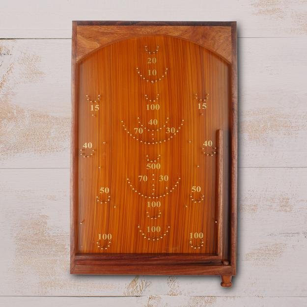 Wooden Bagatelle Traditionally Crafted Tabletop Pinball Game - Image 6
