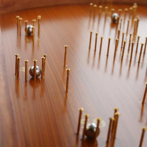 Wooden Bagatelle Traditionally Crafted Tabletop Pinball Game - Image 7