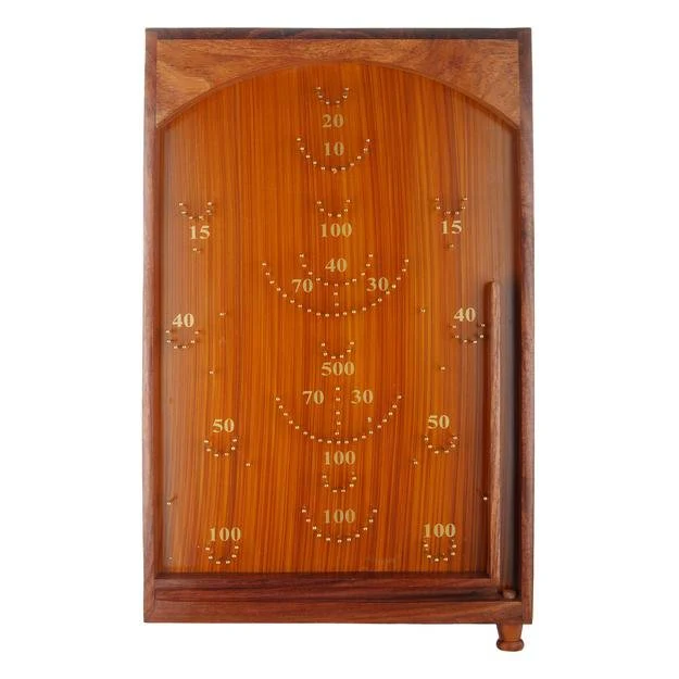 Wooden Bagatelle Traditionally Crafted Tabletop Pinball Game - Image 8