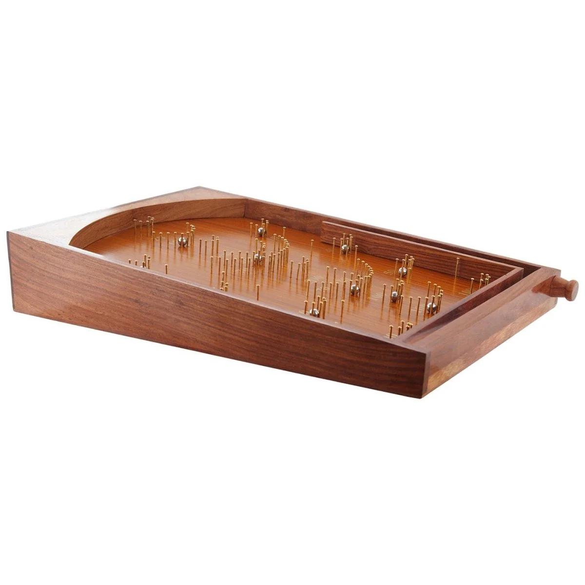 Wooden Handcrafted Traditional Bagatelle Pinball Game (14" X 8" X 3") - Image 5