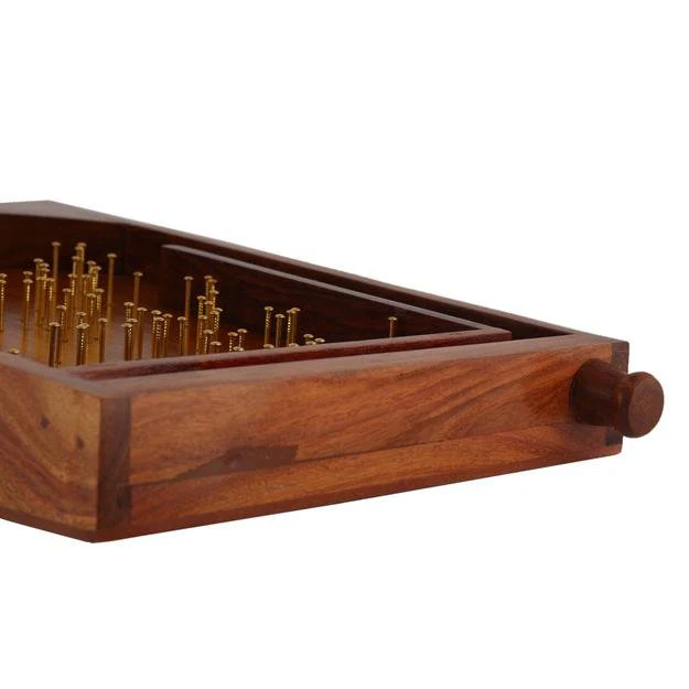 Wooden Handcrafted Traditional Bagatelle Pinball Game (14" X 8" X 3") - Image 8