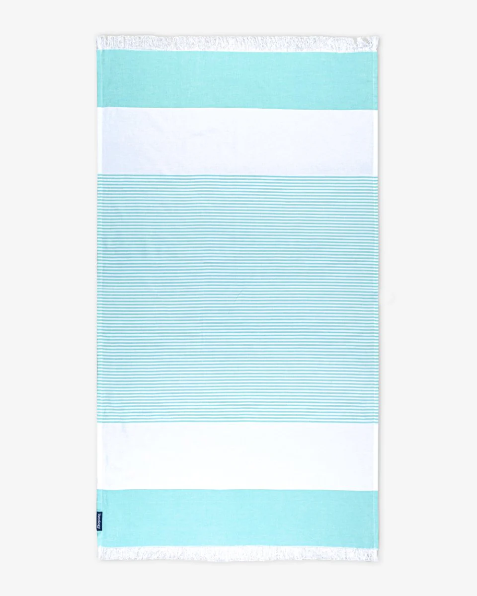 Bamboo & Cotton Blend Woven Bath Towels | Bali Green