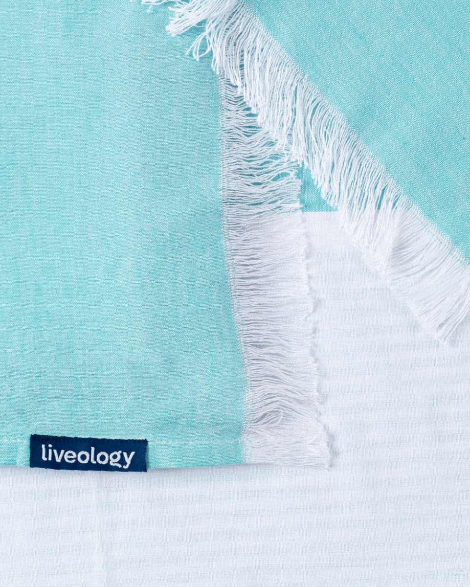 Bamboo & Cotton Blend Woven Bath Towels | Bali Green - Image 2