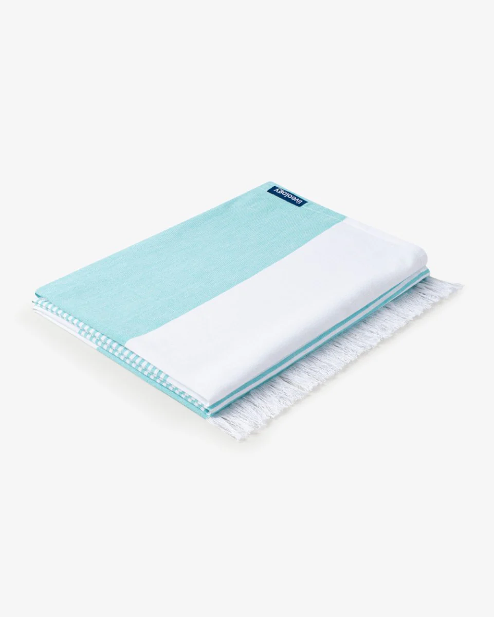 Bamboo & Cotton Blend Woven Bath Towels | Bali Green - Image 5