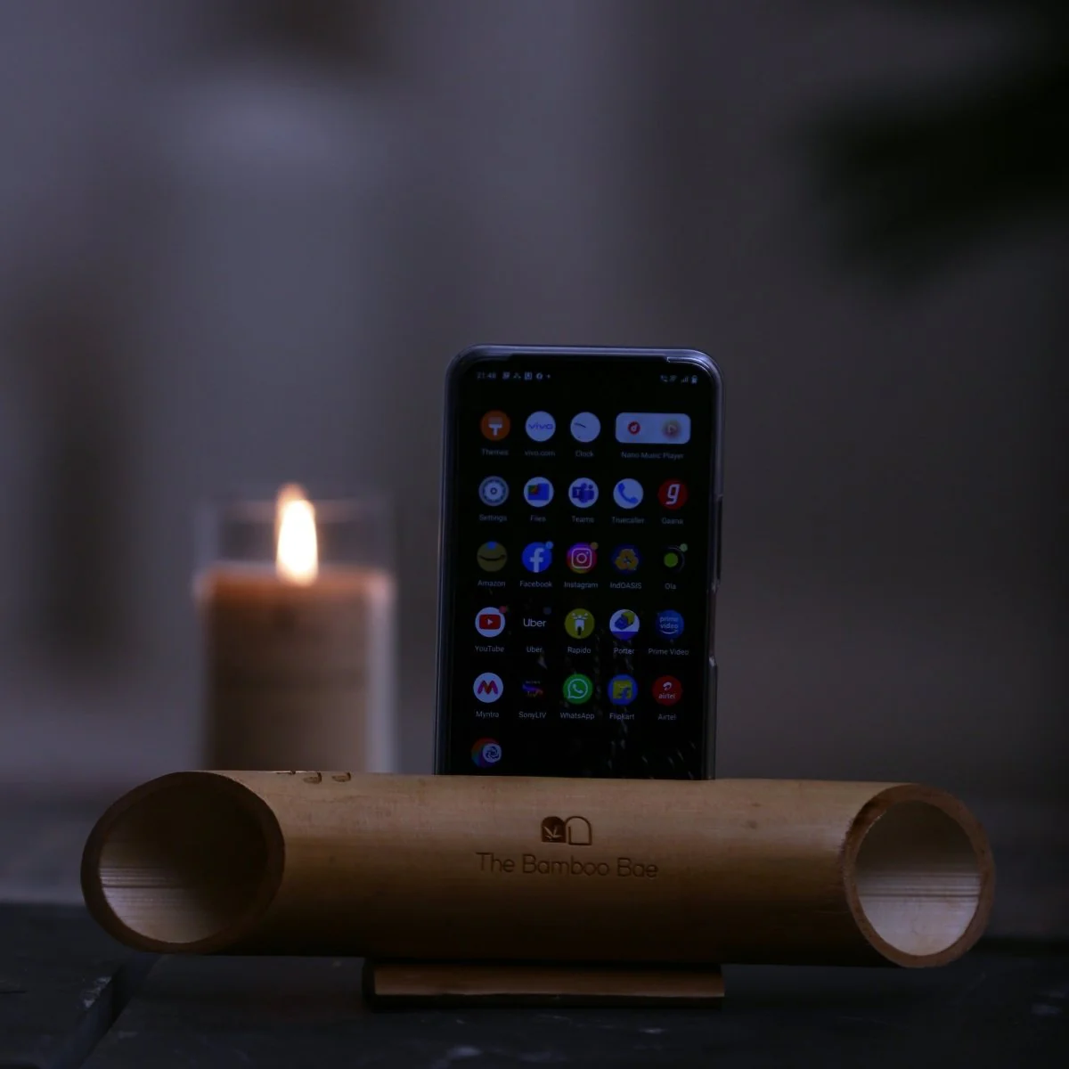 Bamboo Amplifier | Natural Acoustic Speaker | With Cotton Pouch - Image 3