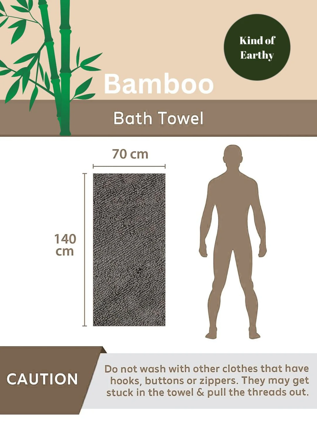 Bamboo Bath Towel for Adults | 600 GSM Absorbent, Quick Dry & Light - Image 8
