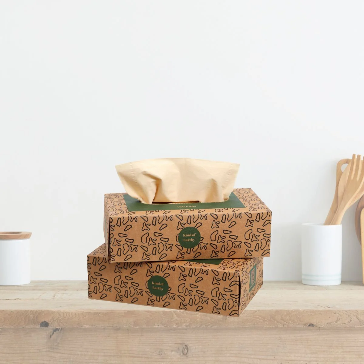Bamboo Facial Tissues Pack of 2 | 2-Ply | 100 Pulls Each | Printed Box