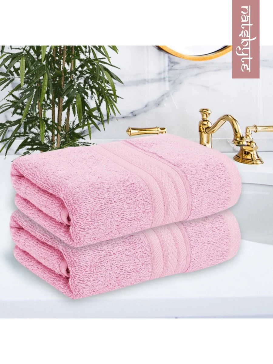 Bamboo Fiber Hand Towel  - Pink - Image 4