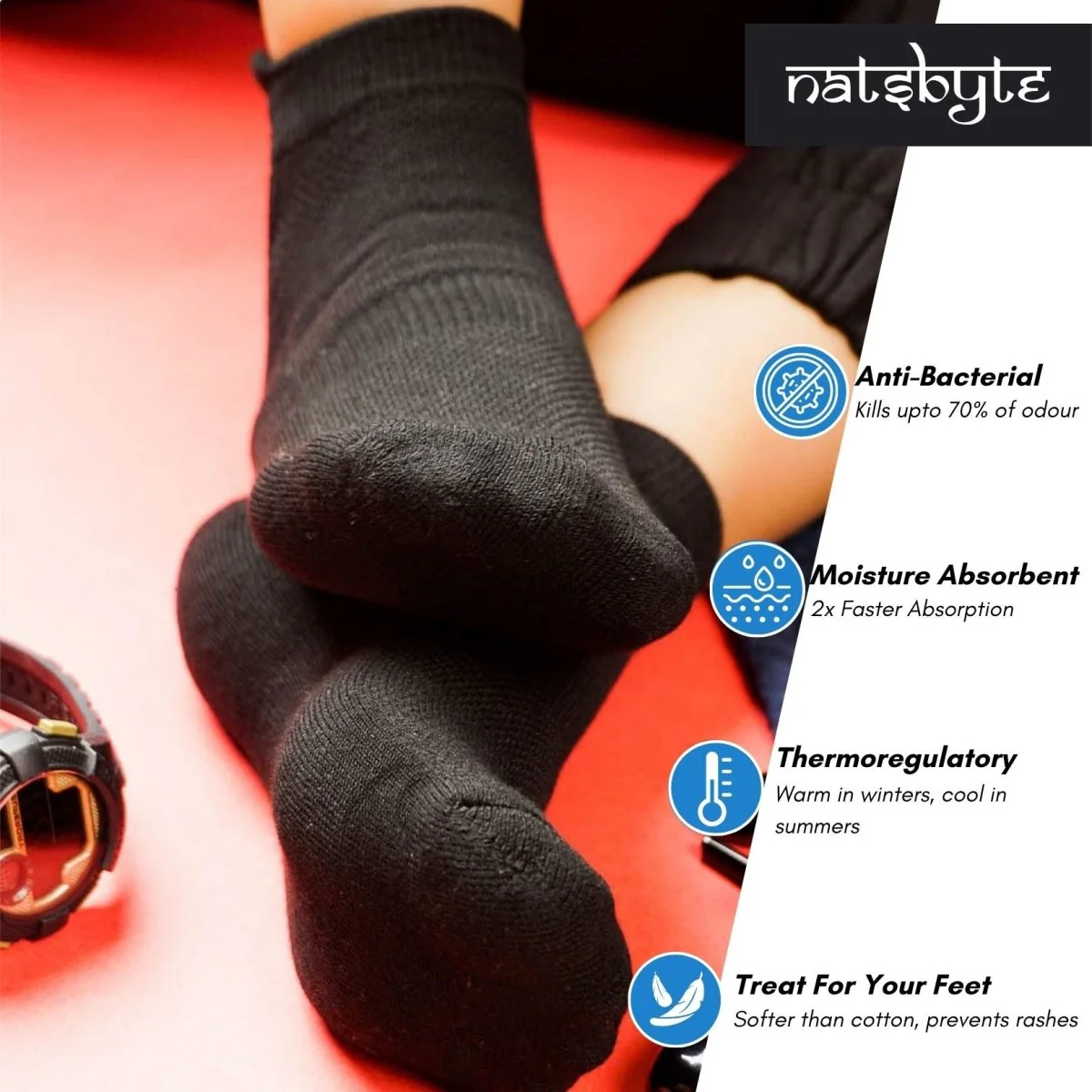 Pure Bamboo Socks | Ankle Length | Odor Free Socks - Image 10