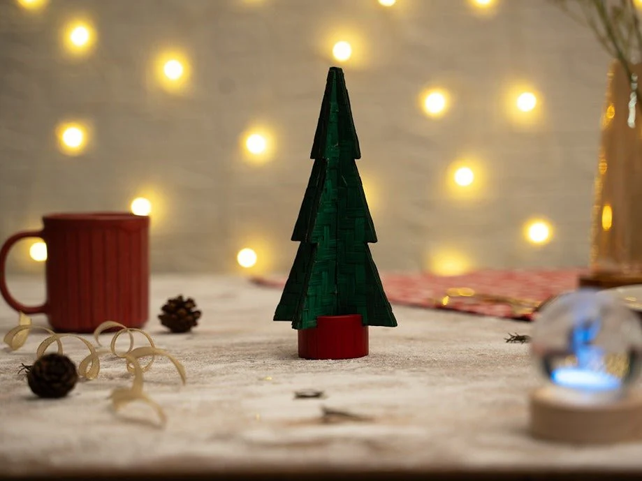 Bamboo Miniature Tree – II | Handcrafted Eco-Friendly Christmas Decor - Image 7