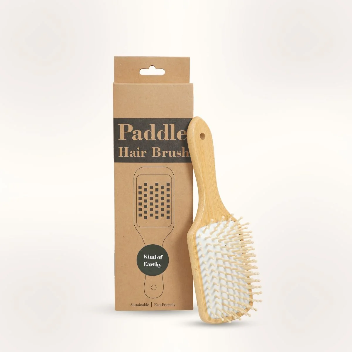 Bamboo Paddle Hairbrush | Soft Bamboo Pins & Anti-Static Design - Image 4