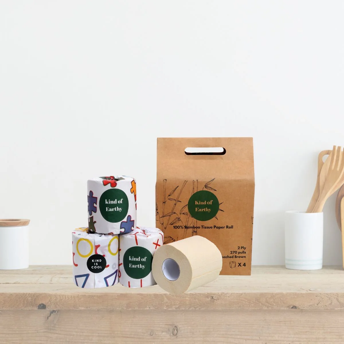 Bamboo Toilet Paper Rolls | 2-Ply | 270 Pulls Each