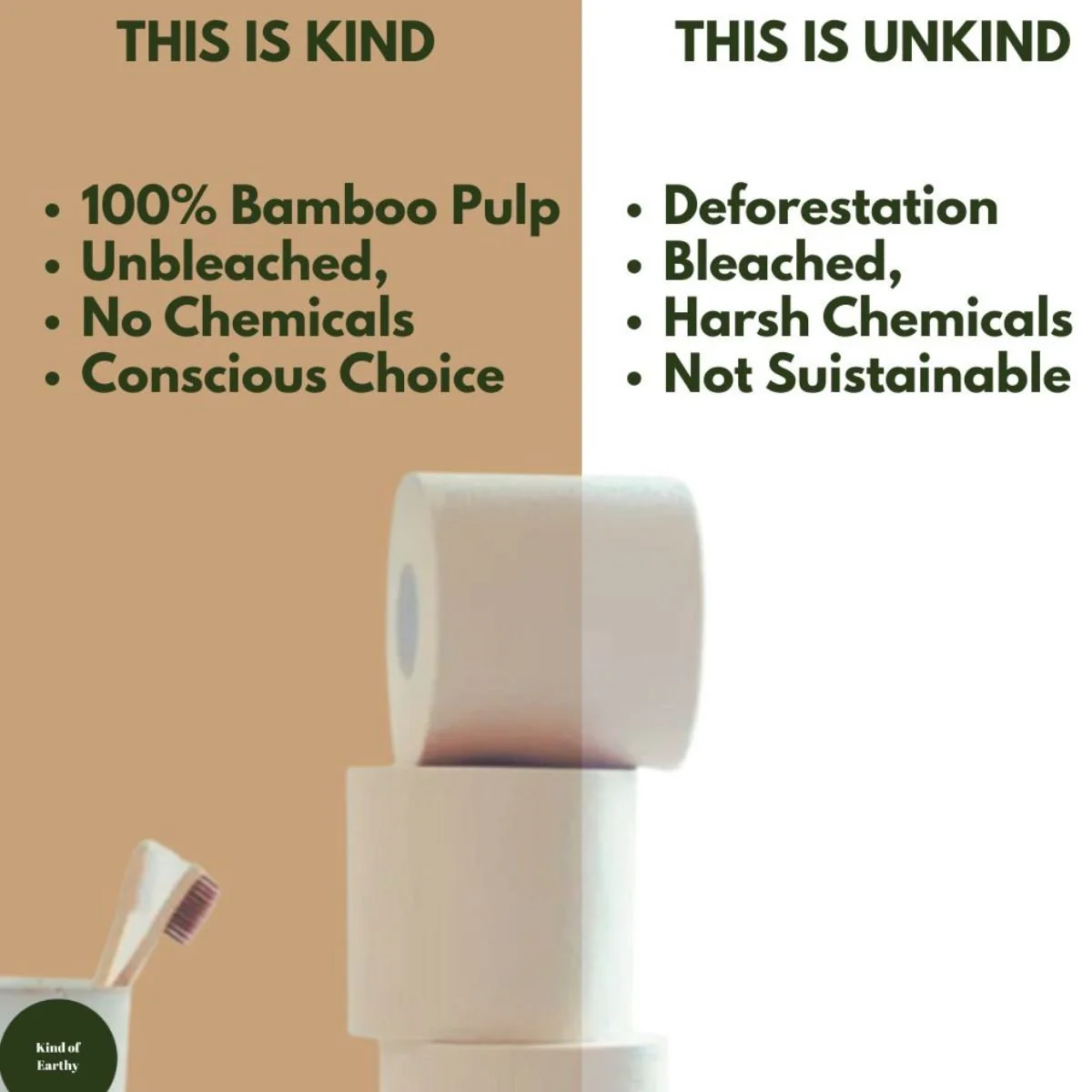 Bamboo Toilet Paper Rolls | 2-Ply | 270 Pulls Each - Image 5
