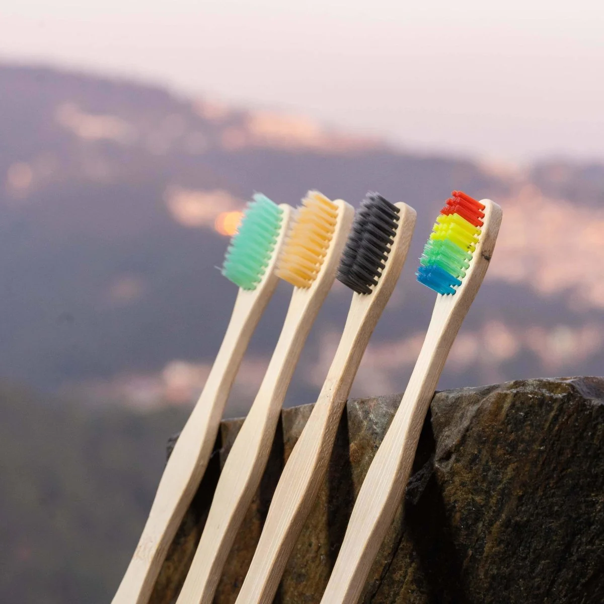 Bamboo Toothbrush Colour Pack 4 Pcs - Image 3