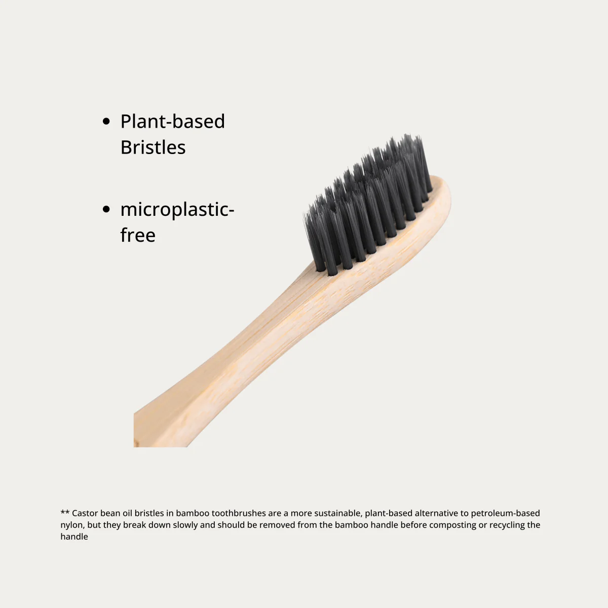 Bamboo Toothbrush with Charcoal Bristles For Adults - Pack of 4 - Image 4