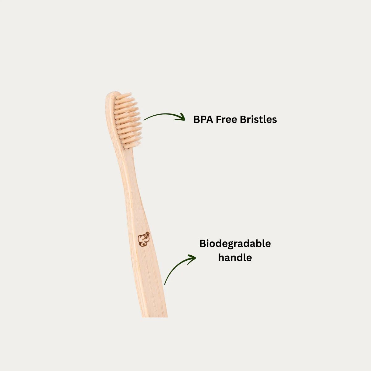 Bamboo Toothbrush with soft Bristles for Kids Pack of 4 - Image 3