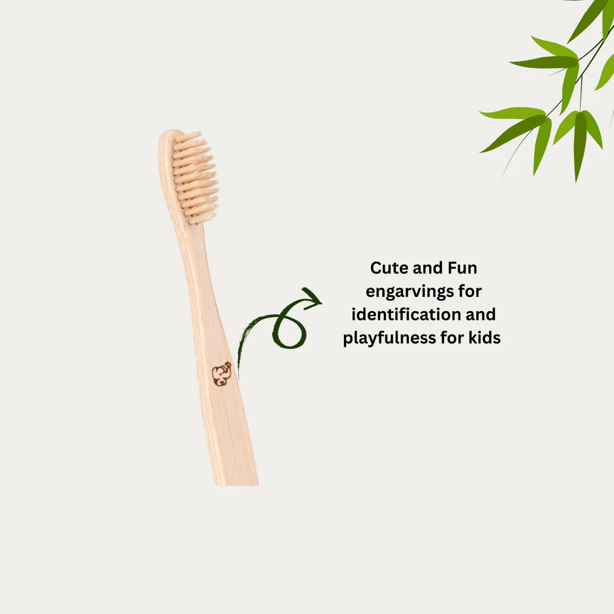 Bamboo Toothbrush with soft Bristles for Kids Pack of 4 - Image 4