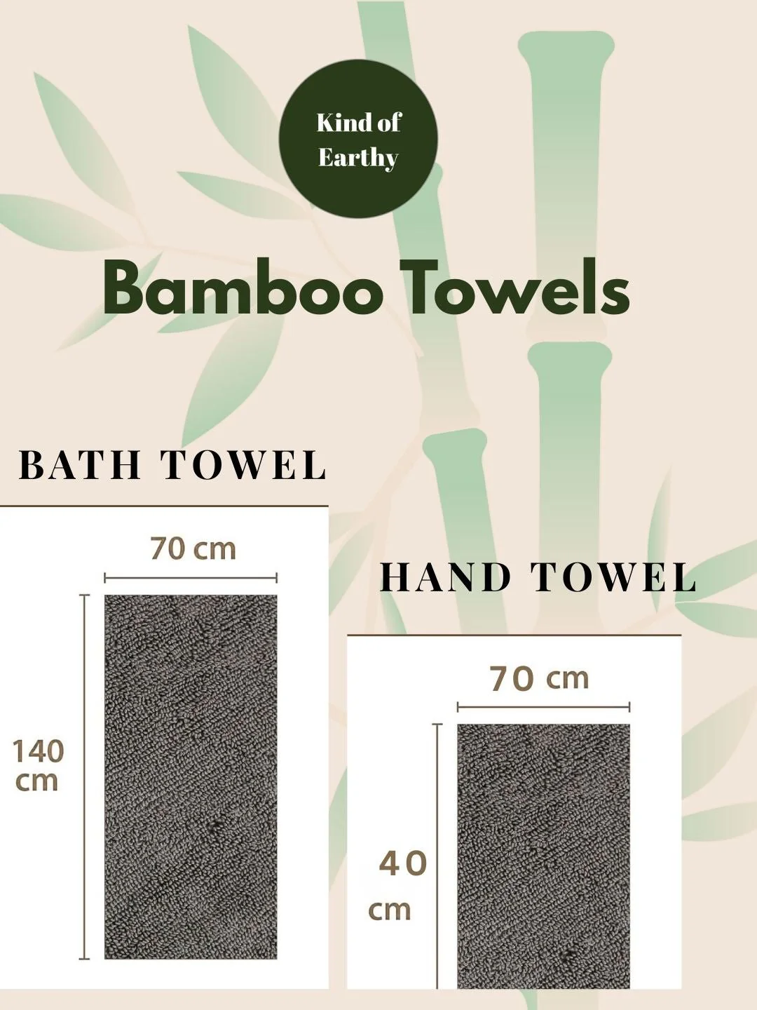 Bamboo Towel Set | Bamboo Bath Towel and Bamboo Hand Towel, Super Soft - Image 3