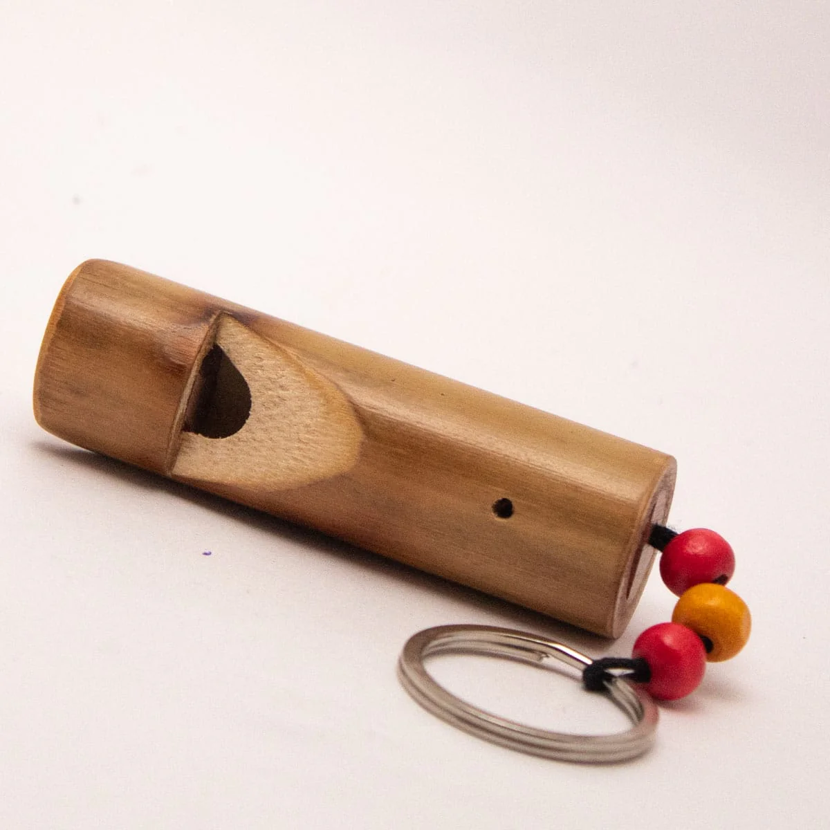 Bamboo Whistle Keychain – Handmade Eco Friendly Musical Key Ring - Image 4