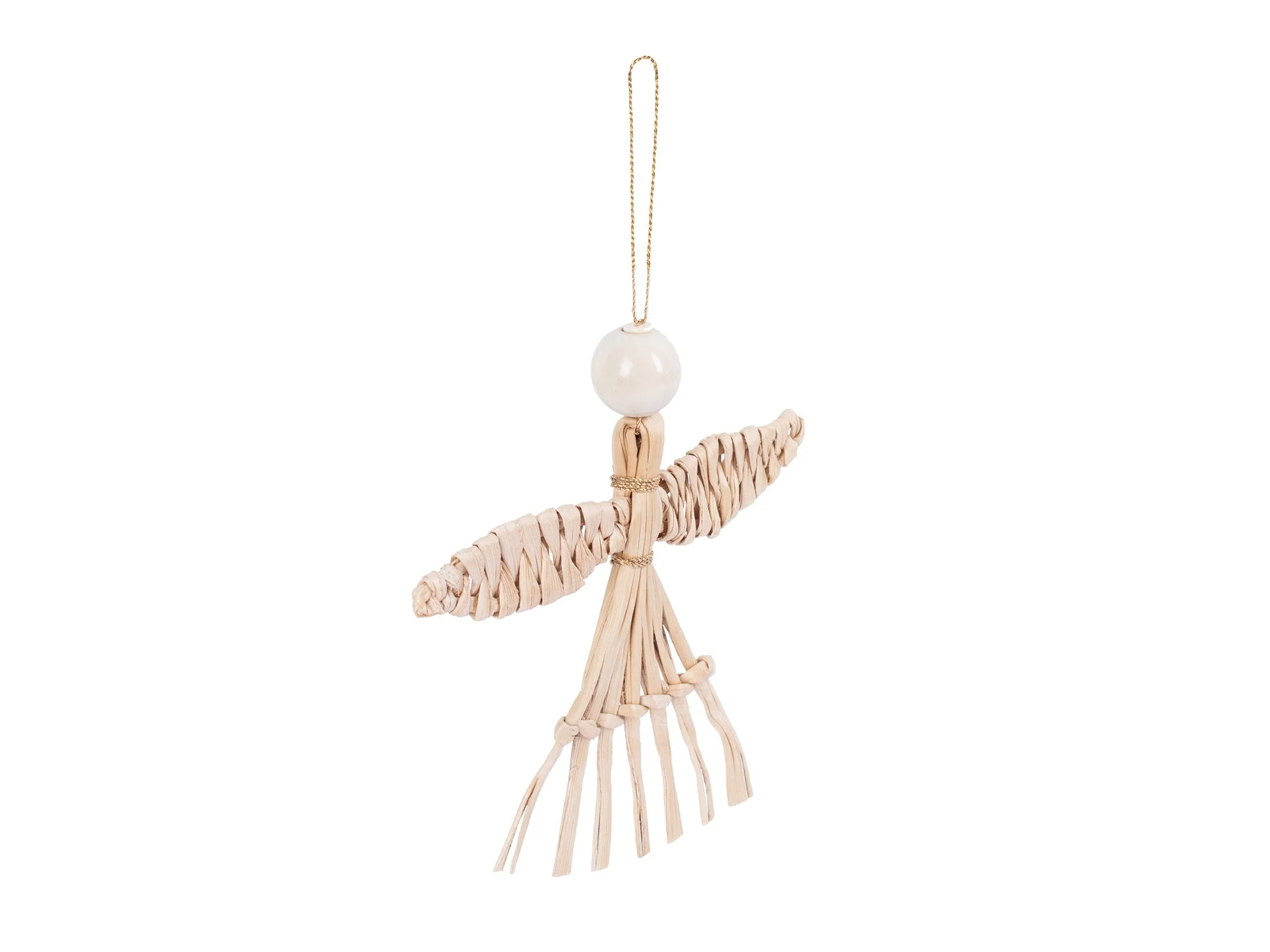 Banana Bark Angel Hanging (Set of 5) – Handcrafted Christmas Ornaments - Image 3