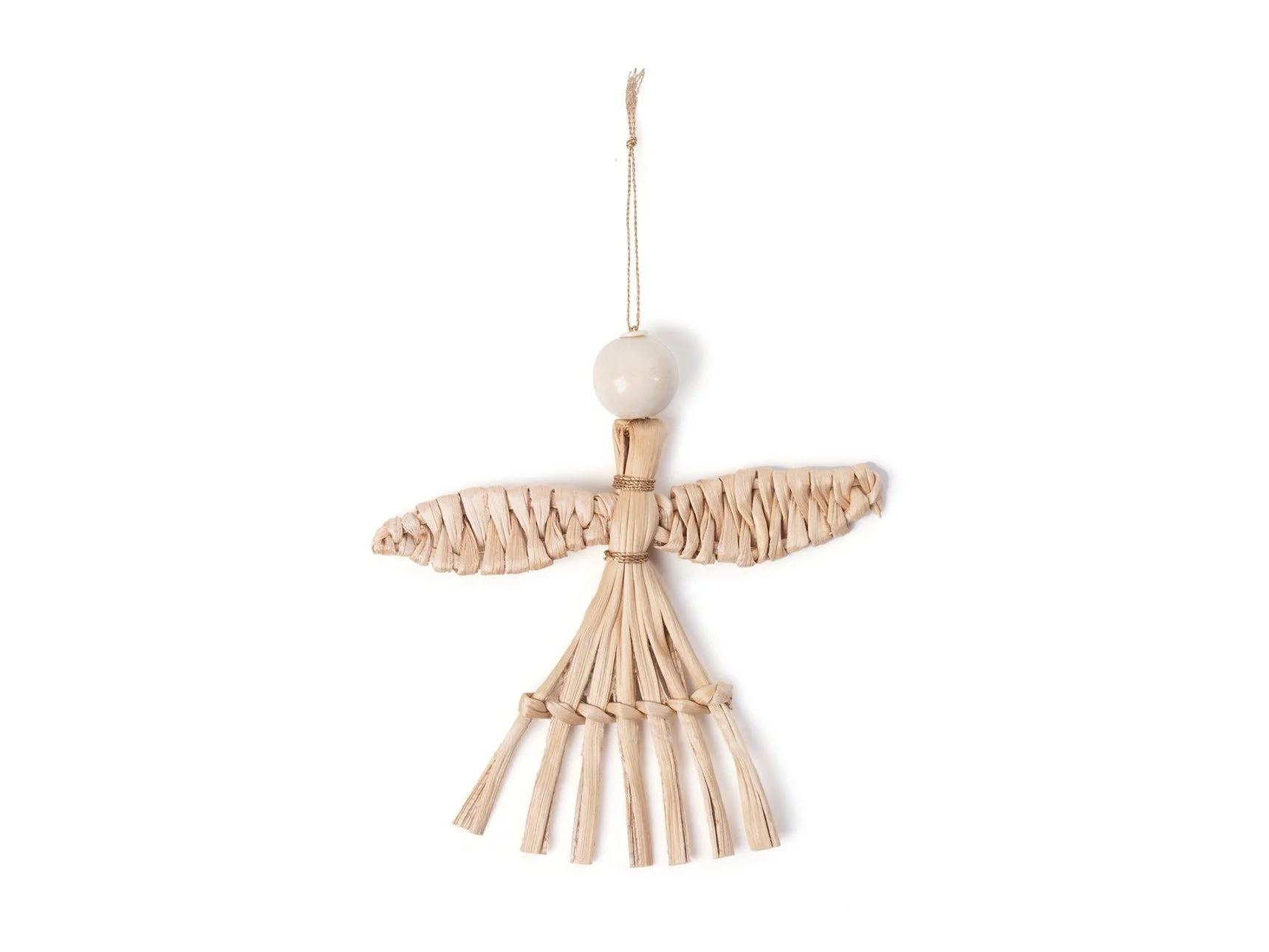Banana Bark Angel Hanging (Set of 5) – Handcrafted Christmas Ornaments - Image 5