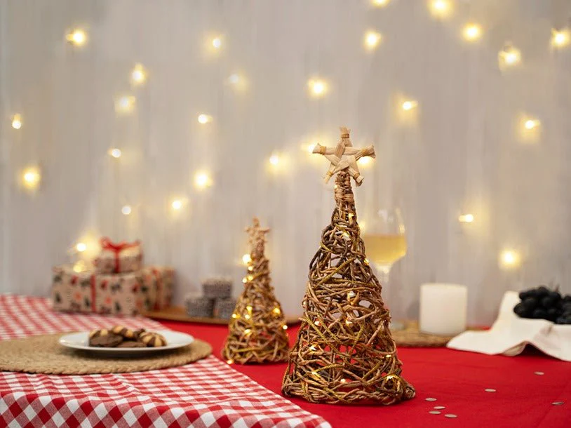 Banana Rope Star Top Christmas Tree – Handcrafted Eco-Friendly Festive - Image 14