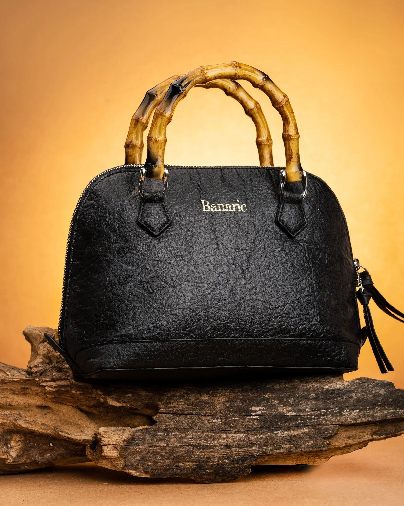Banaric Bamboo Handle Handbag | Stylish Handmade Fashion Accessory