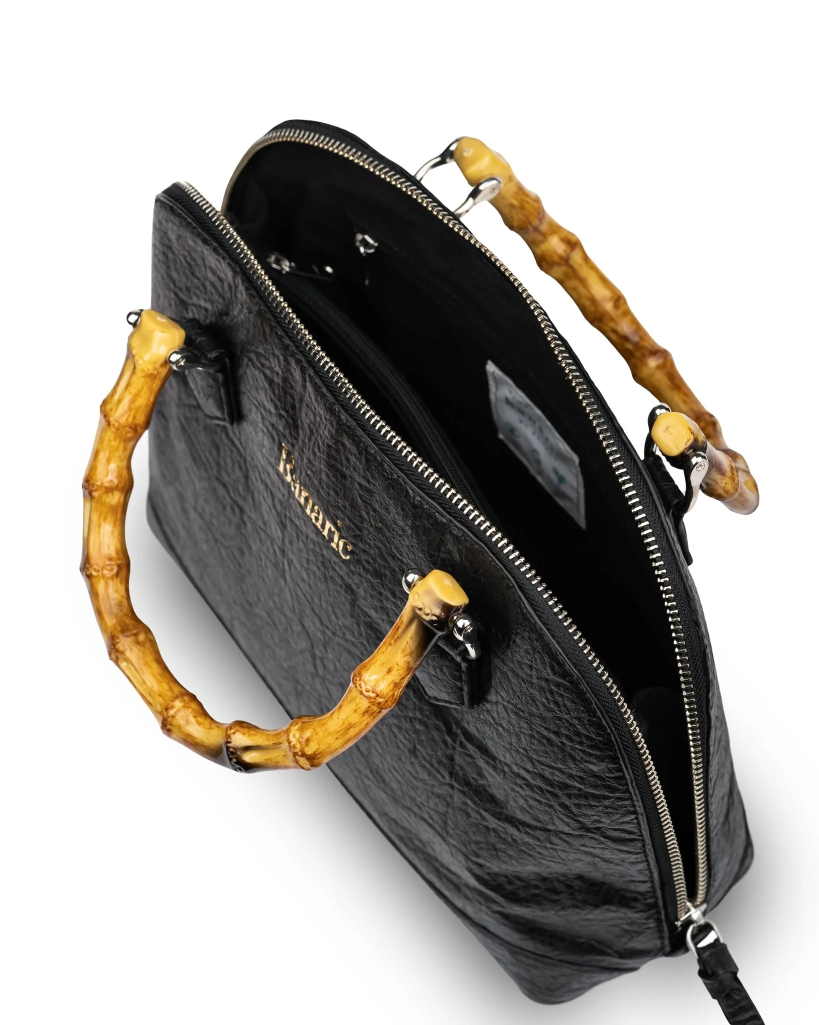 Banaric Bamboo Handle Handbag | Stylish Handmade Fashion Accessory - Image 2