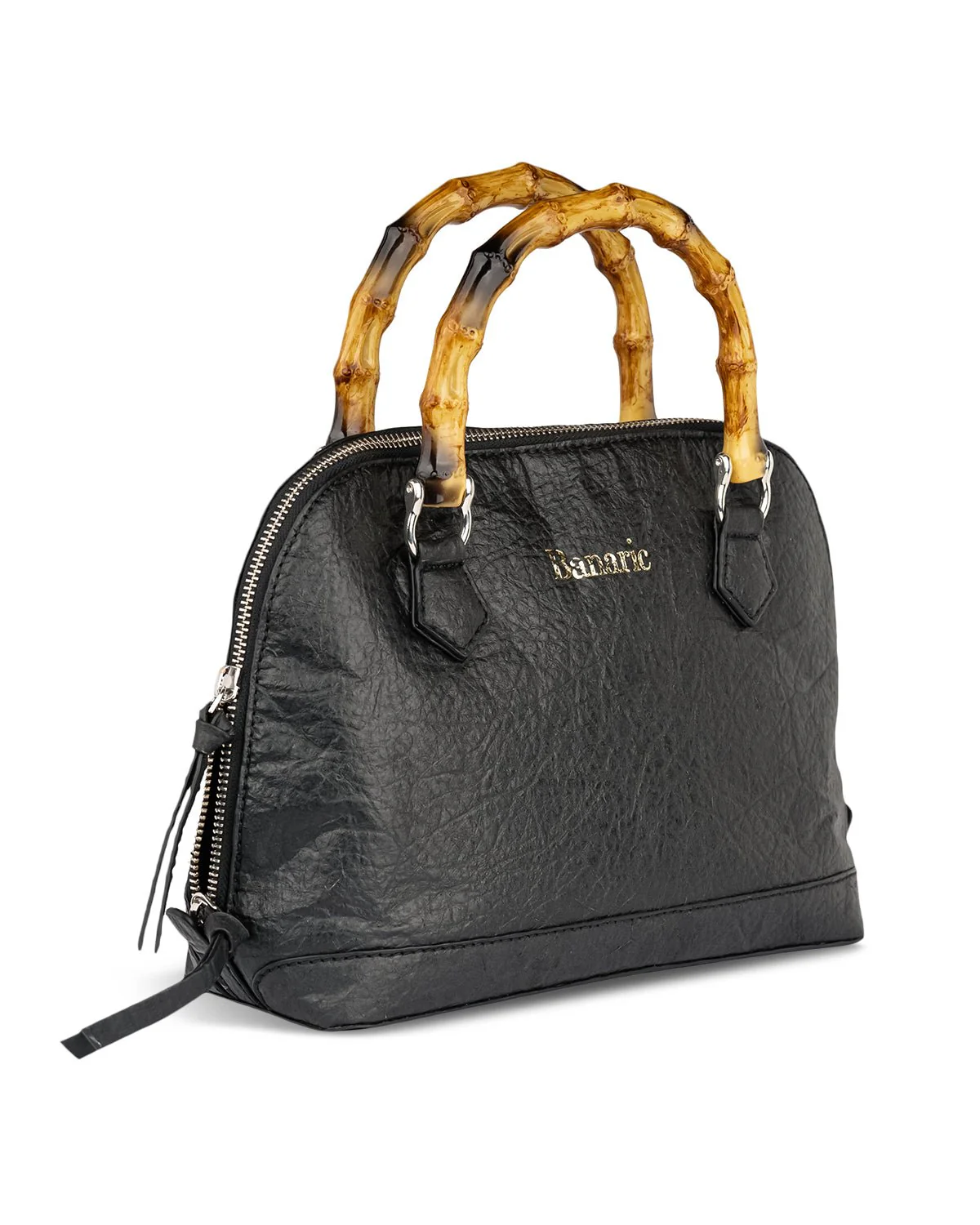 Banaric Bamboo Handle Handbag | Stylish Handmade Fashion Accessory - Image 4