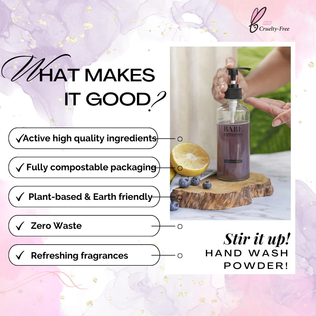 Powder to Liquid Handwash Soap | Organic Handwash | Pack of 4 - Image 4