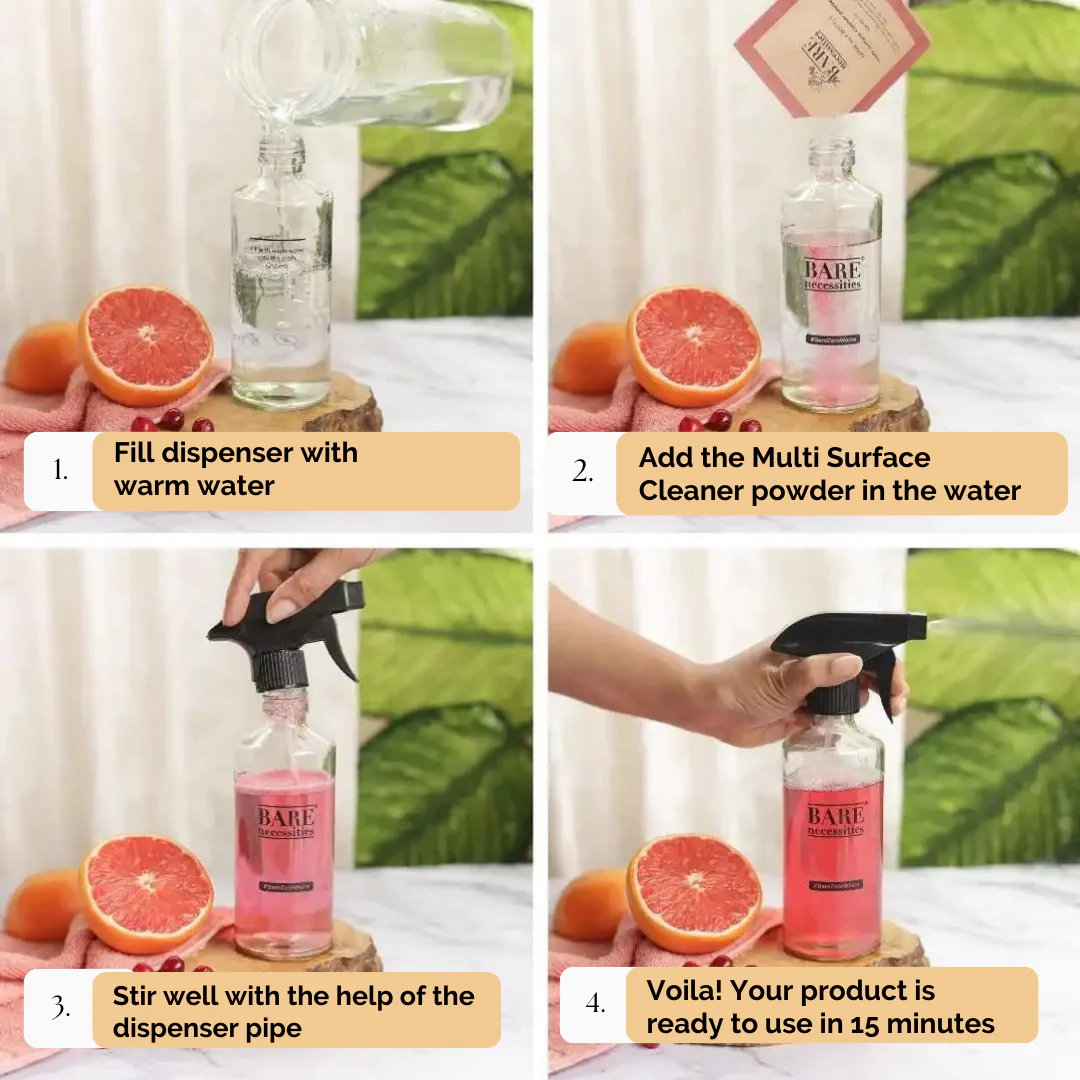 Powder to Liquid Multi Surface Cleaner | Natural Plant Based Herbal Non- Toxic Kids & Pet Friendly - Image 3