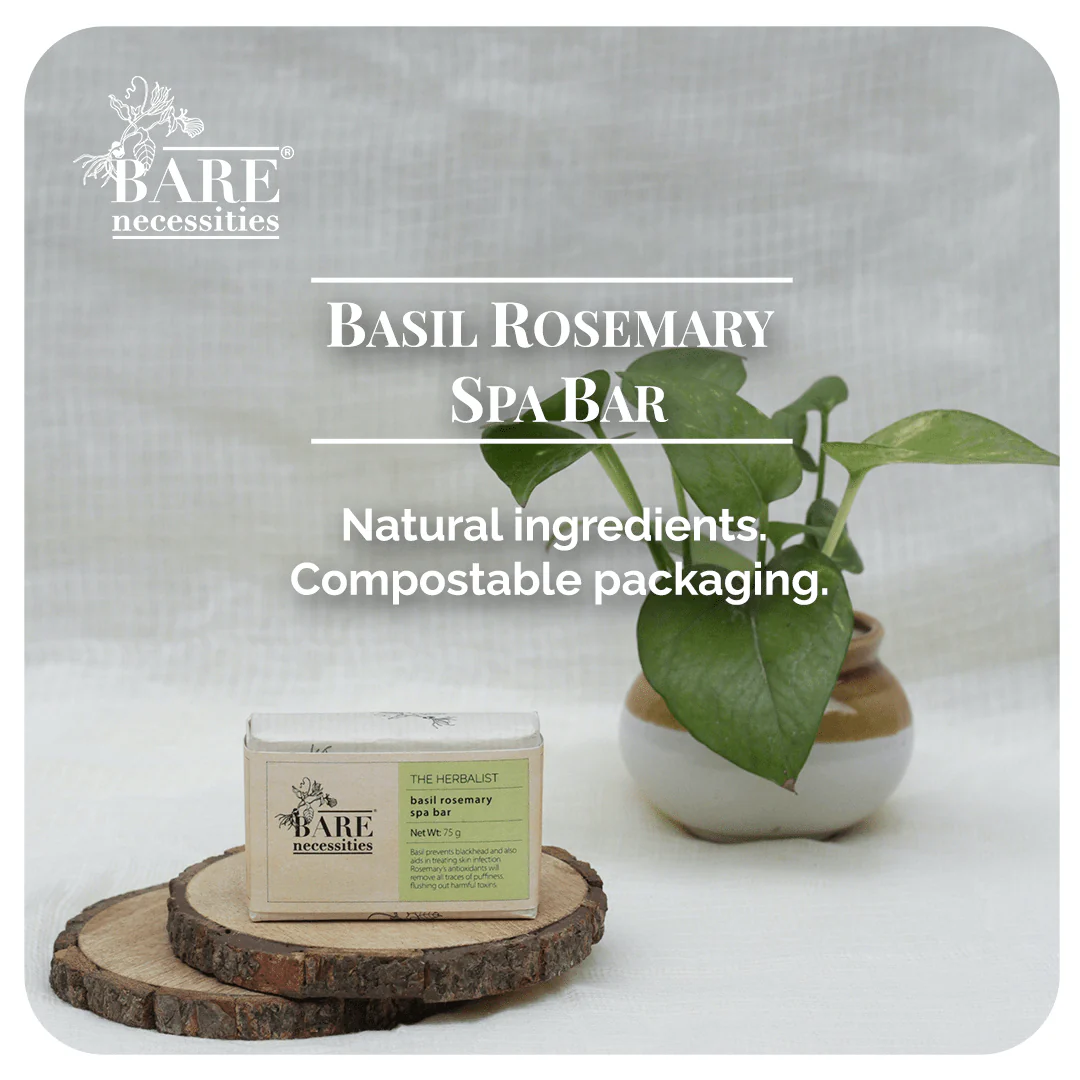 Basil and Rosemary Soap Bar | Organic Cold Processed Soap for Smooth Skin| 75g Pack of 2 - Image 2