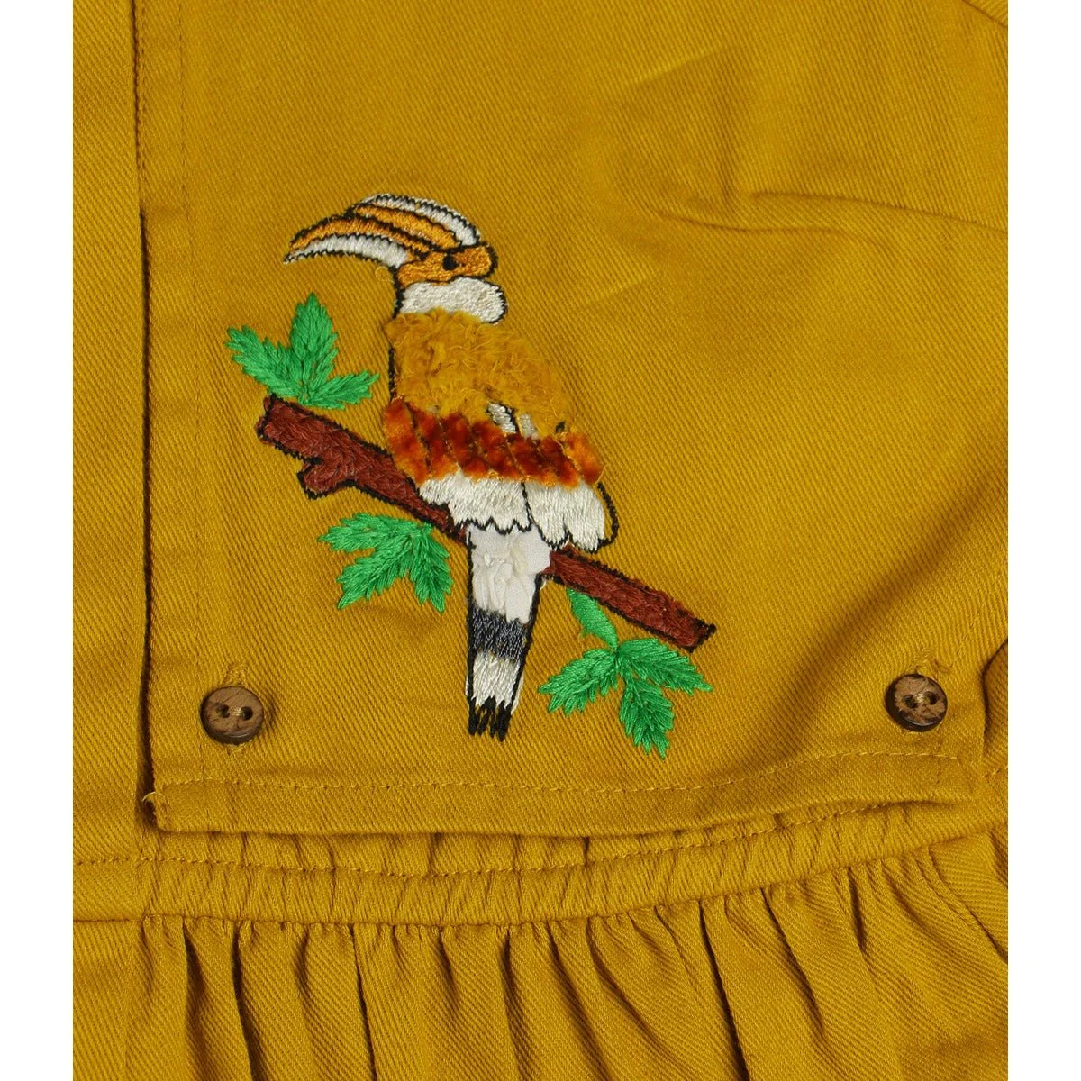 Beaky Hornbill Trench Style Dress | Cotton Dress for Girls - Image 3