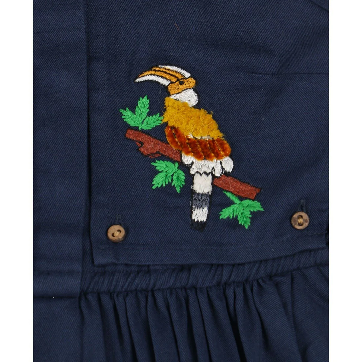 Beaky Hornbill Trench Style Dress | Cotton Dress for Girls - Image 7