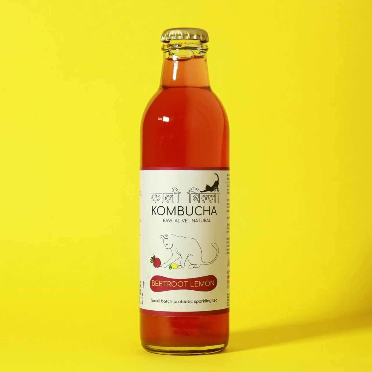Beetroot Lemon Kombucha 250ml | Probiotic Fermented Drink