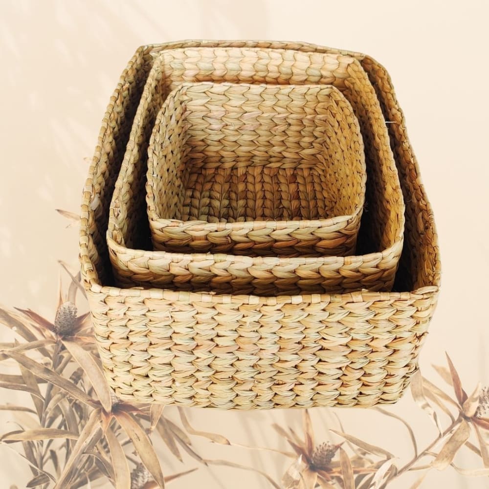 Handcarfted Kauna Grass Weaved Baskets - Image 3
