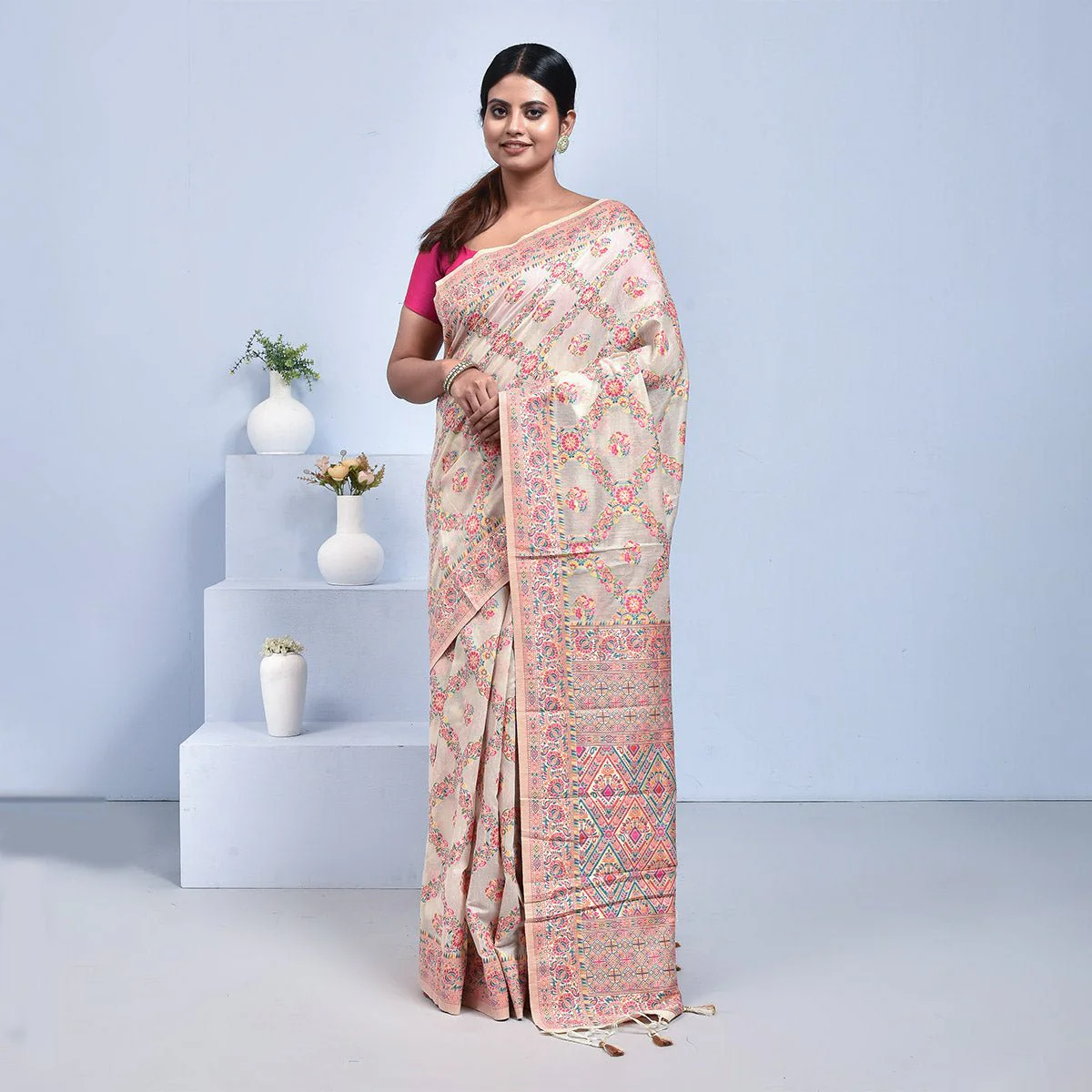 Bengal Pure Tussar Silk Saree - Image 4