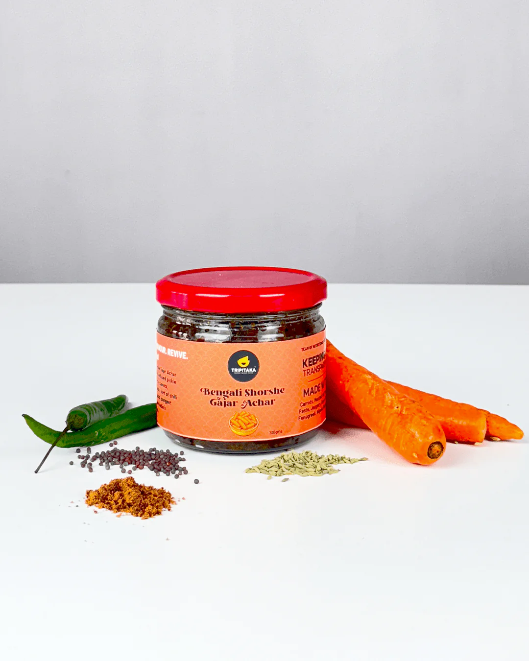 Bengali Shorshe Gajar ka Achar |  Bengali Carrot Pickle | 250g - Image 2