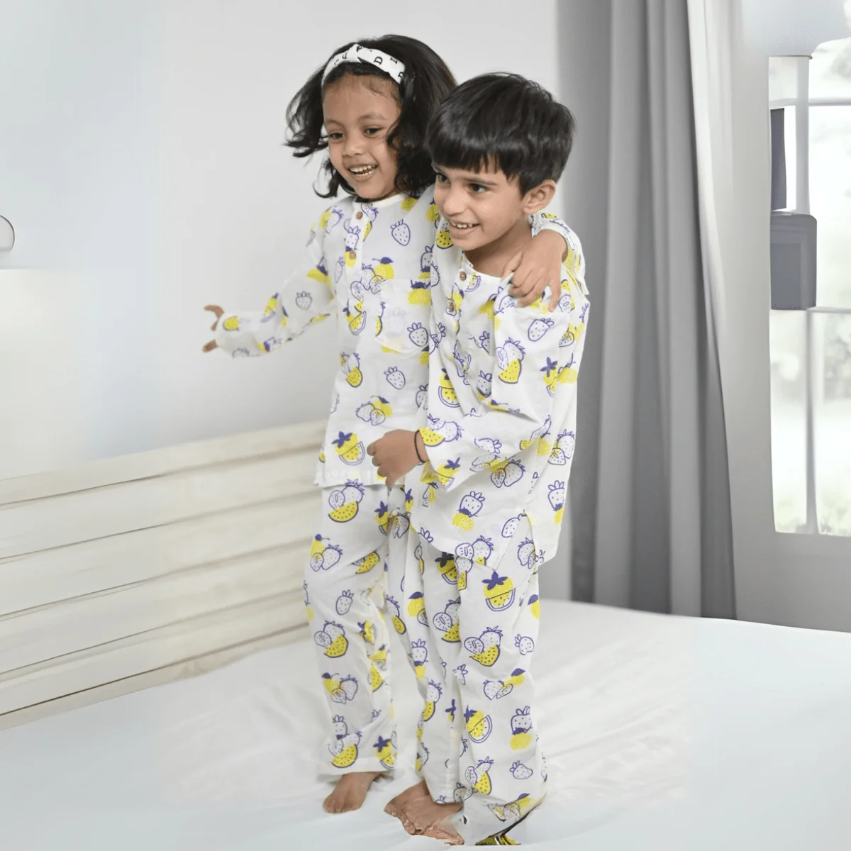 100% Cotton Berry Bliss Kids Kurta & Pants Set