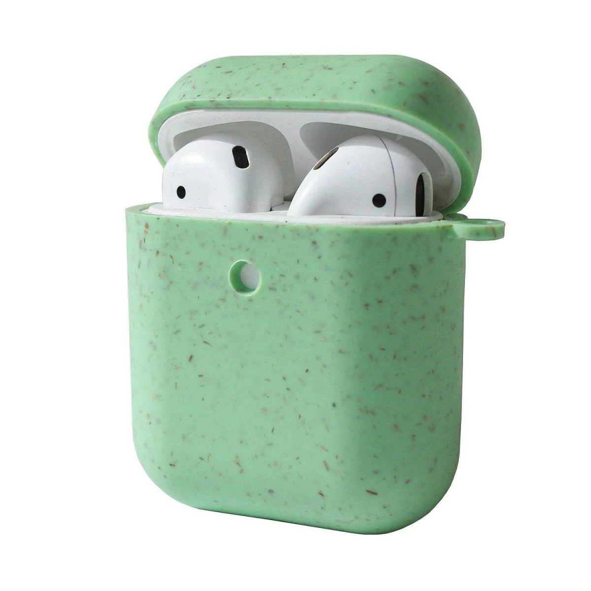 Biodegradable Eco-Friendly Wheat Straw AirPods Cover - Mint Green - Image 4