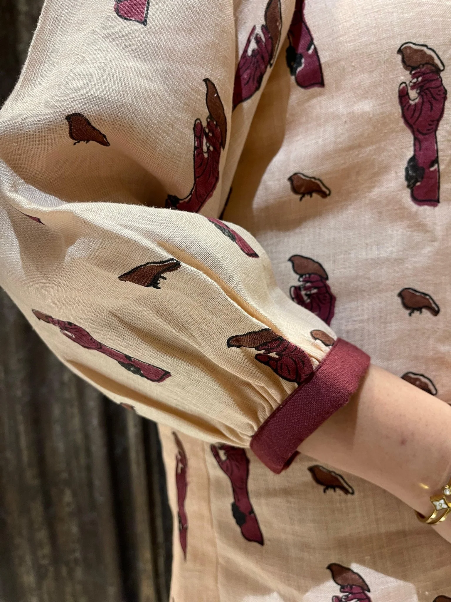 Handcrafted Ethical Birdie Cotton Co-Ord Outfit - Image 2
