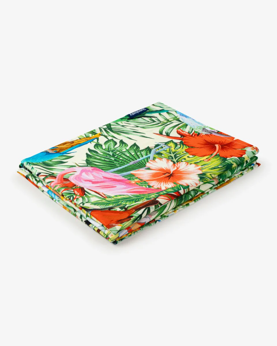 Bamboo & Cotton Blend Printed Beach Towel | Birds of Paradise - Image 5