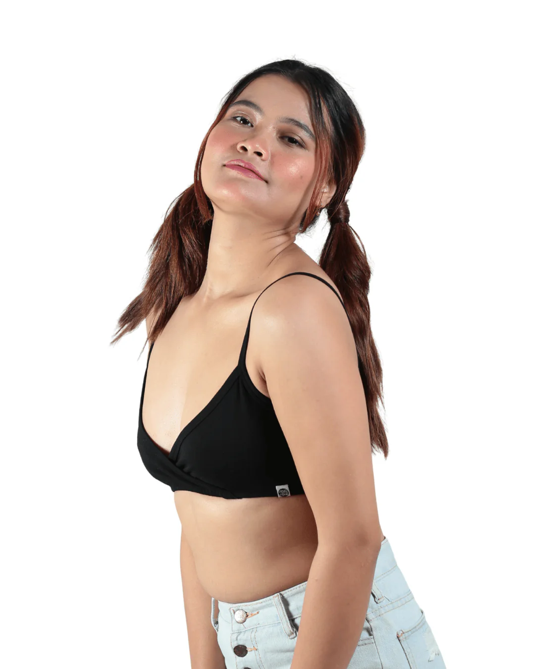 Black Amora Bralette | Stylish & Comfortable Cotton Bralette for Women - Image 3