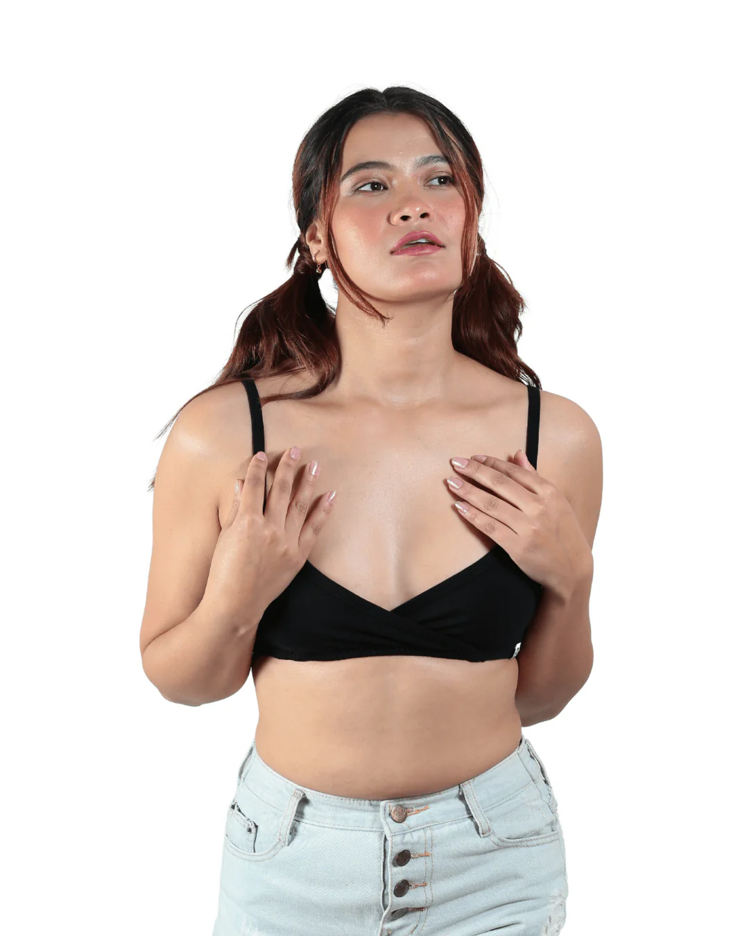 Black Amora Bralette | Stylish & Comfortable Cotton Bralette for Women - Image 4