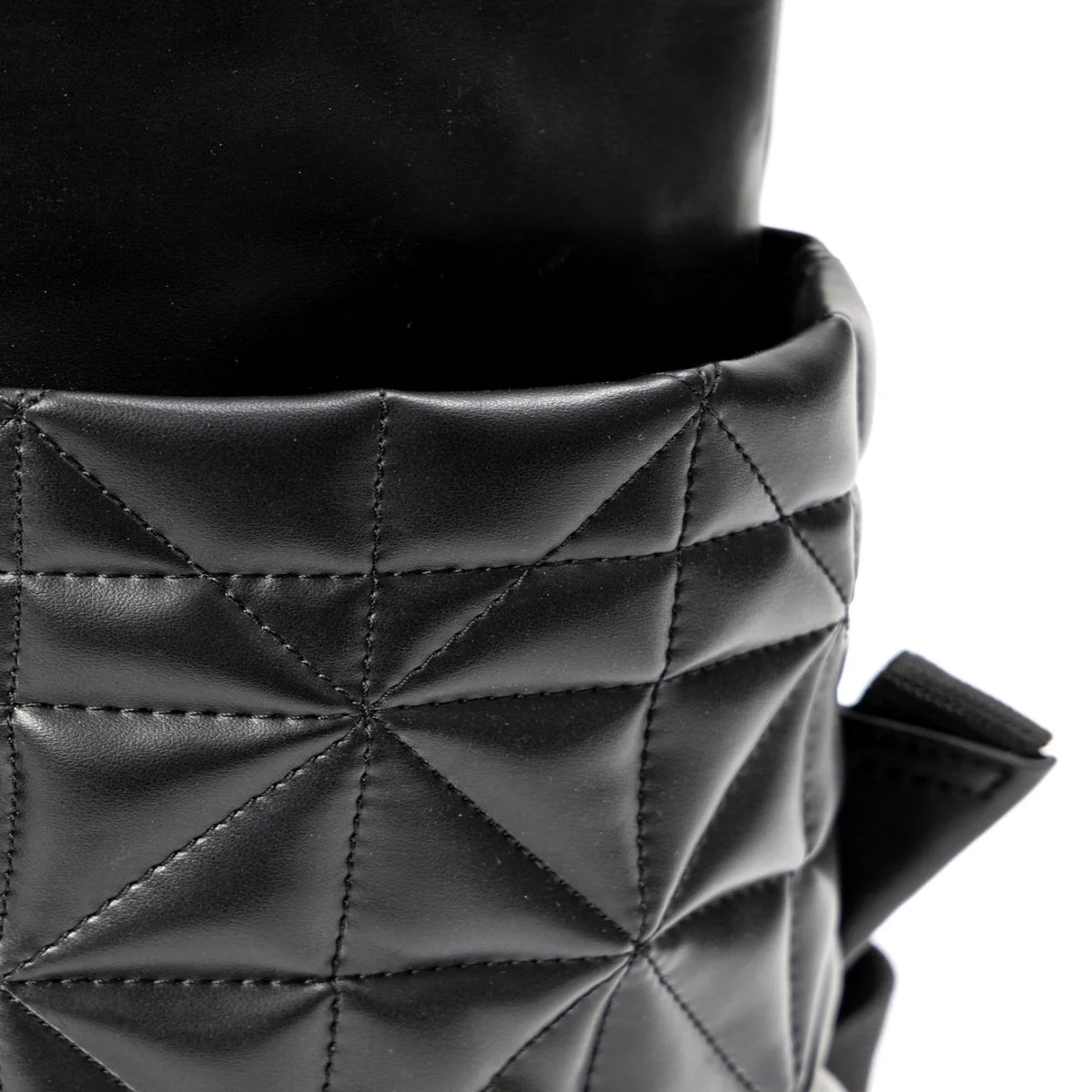 Black Noir Vegan Leather Backpack - Image 9