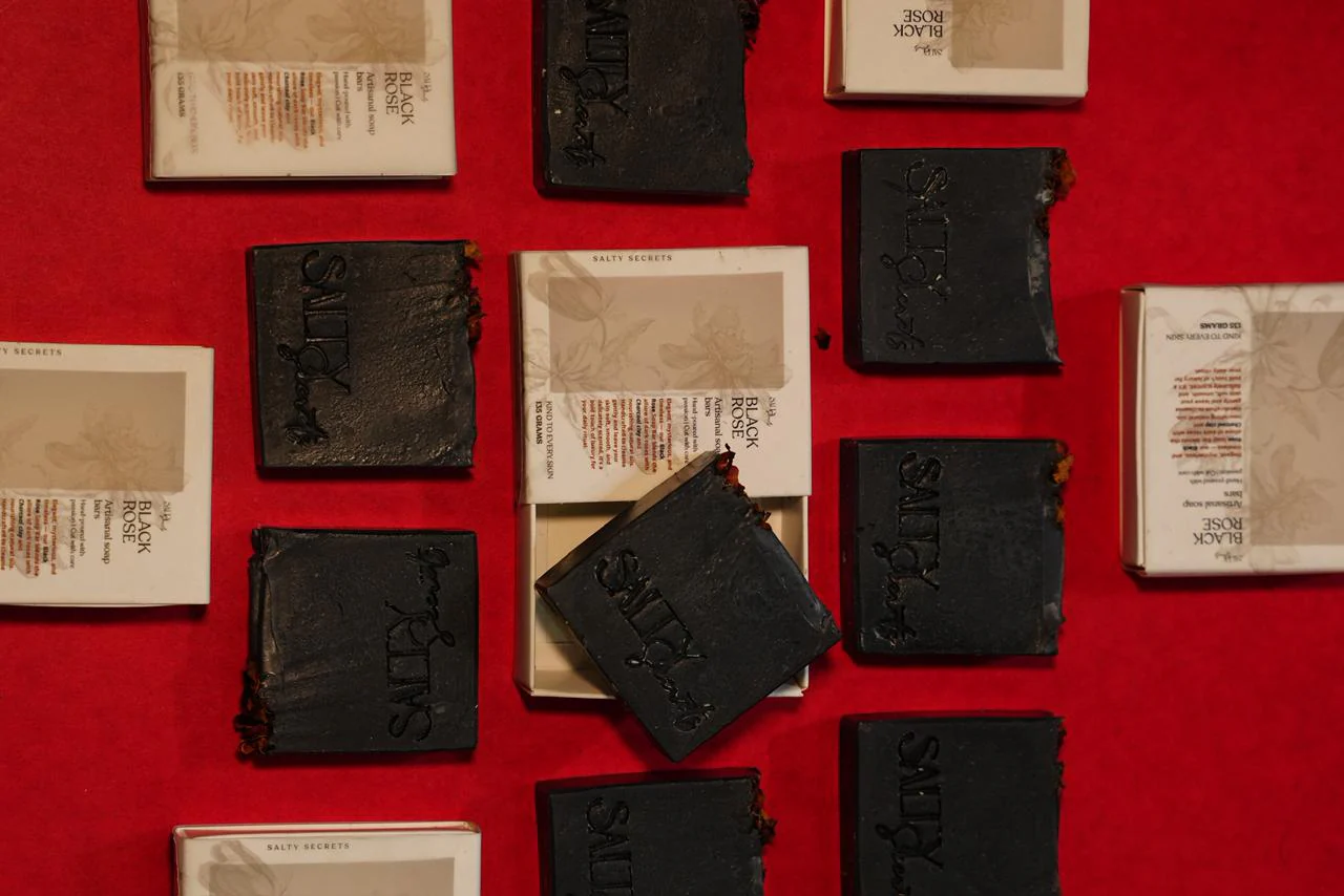 Black Rose Bar Soap | Handmade Scented Bath Soap for Luxurious Care - Image 2