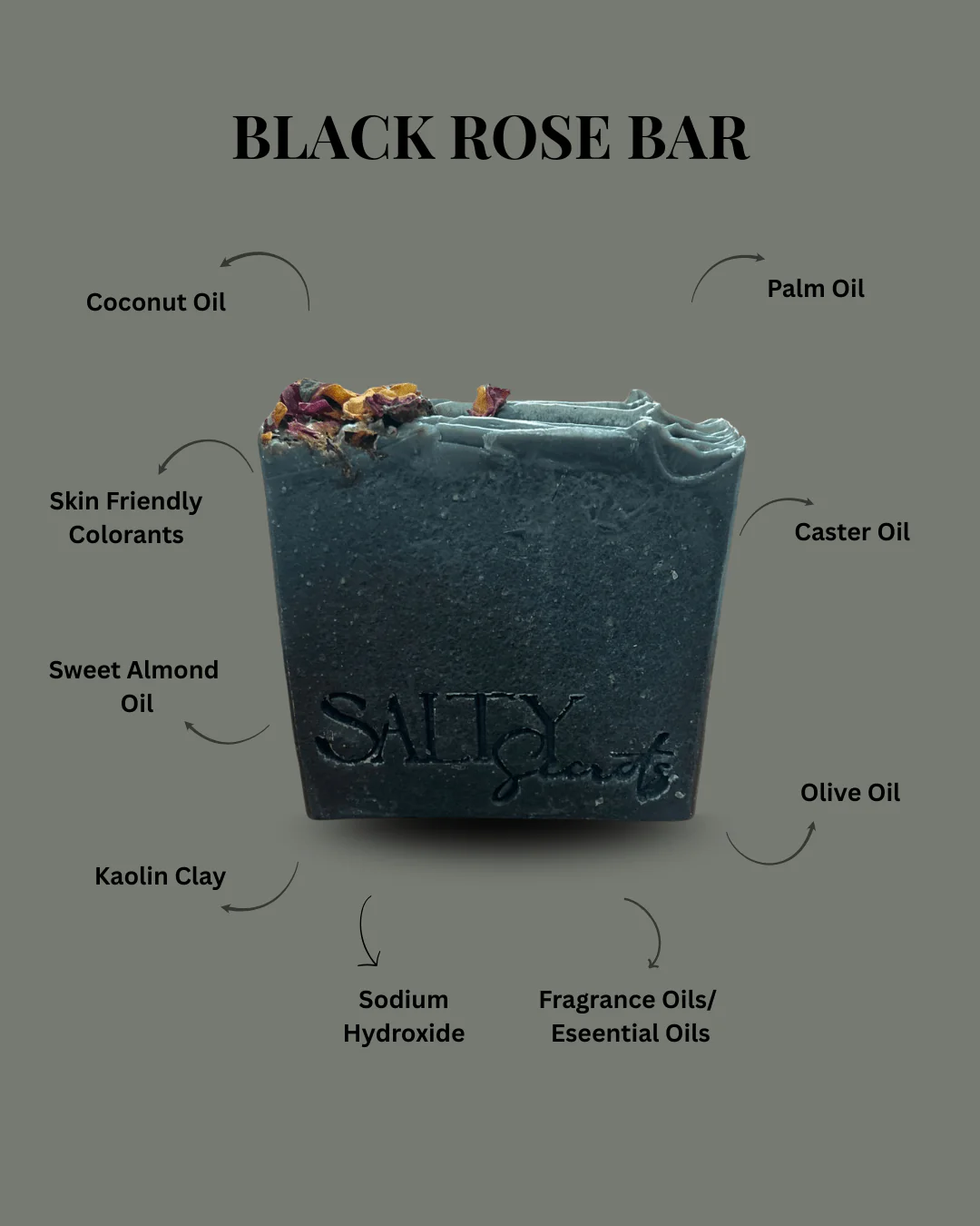 Black Rose Bar Soap | Handmade Scented Bath Soap for Luxurious Care - Image 4
