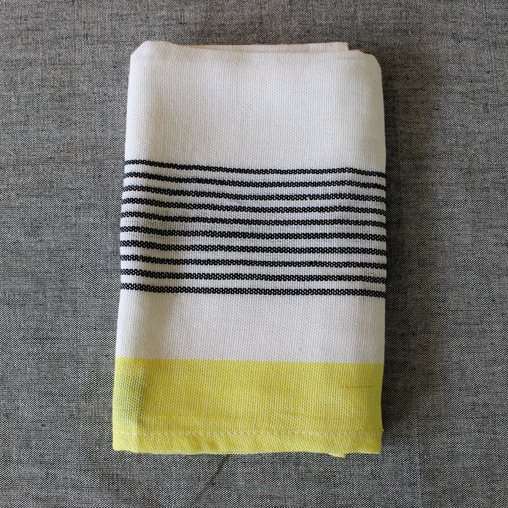 Handwoven Cotton Block Stripe Kitchen Towels - Image 10