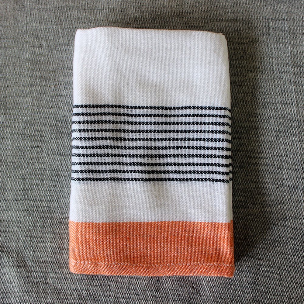 Handwoven Cotton Block Stripe Kitchen Towels - Image 11