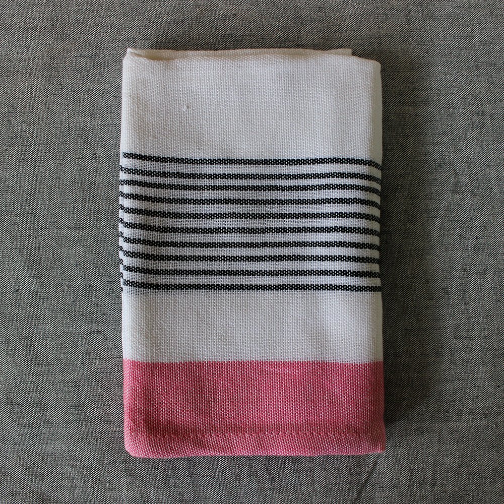 Handwoven Cotton Block Stripe Kitchen Towels - Image 12